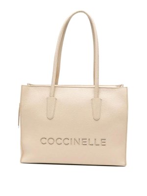 COCCINELLE: shopper - Borsa a mano Sandshell granulato Sandshell