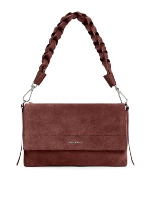 COCCINELLE: shopper - Borsa a mano Pelle scamosciata/Granata Lea