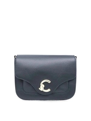 COCCINELLE: shopper - Borsa a mano in pelle granata/noir