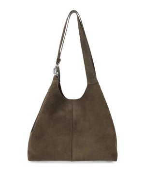 COCCINELLE: shopper - Borsa a mano Pelle scamosciata/Pelle granata