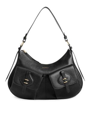 COCCINELLE: shopper - Borsa a mano in pelle granata/noir