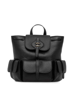 COCCINELLE: shopper - Borsa a mano in pelle granata/noir