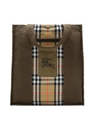 BURBERRY: totes bags - M Tote Bag Military/Sand