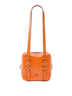 Pinko: borse a tracolla - Borsa Cubic Vitello Lucido Vecchio