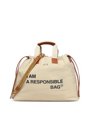 v°73: shopper - Borsa Responsability Ofwht/Cuoio