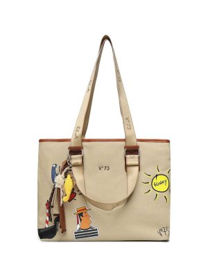 v°73: トートバッグ - トートバッグ - ベージュ