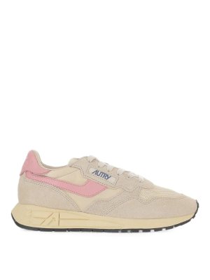 AUTRY: sneakers - Reelwind Low Wom Scamosciato/Rete Ecru/Gera