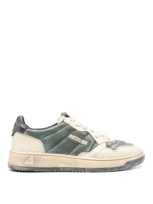 AUTRY: trainers - Sup Vint Low Man  Leat/Padded Wh As/Rf Gr