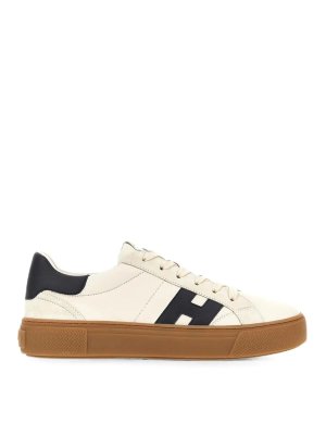 HOGAN: Chaussures de sport - Baskets - Crème