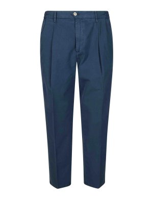 BRIGLIA 1949: casual trousers - 1 Pleated Elastic Gabardine Trousers