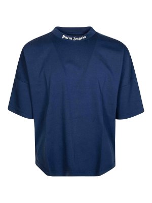 Palm Angels: T-shirts - T-Shirt - Blau