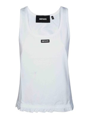 ROTATE Birger Christensen: Top e canotte - Tank Top Con Volant Logo