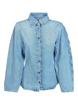 ROTATE Birger Christensen: camicie - Camicia aderente in denim