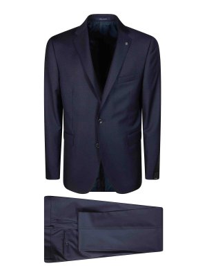 TAGLIATORE: formal suits - Gabardine Lined Single-Breasted Suit