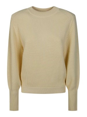 VICTORIA BECKHAM: Strickpullover mit Rundhalsausschnitt - Rundhalspullover - Beige
