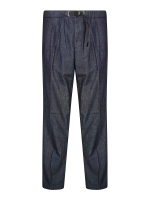WHITE SAND: casual trousers - Pantalone Lungo 1 Pinces Largo In Chambray
