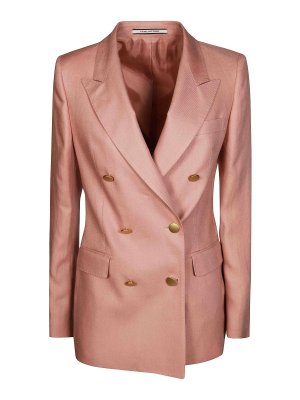 TAGLIATORE: blazers - Linen Jacket DP Brick