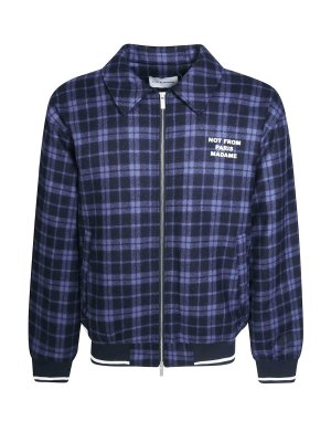 DRÔLE DE MONSIEUR: blazers - Flannel Jacket With Writing