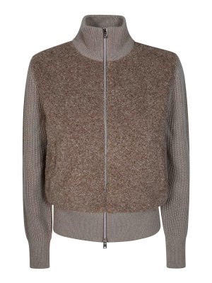HERNO: cardigans - Cardigan With Curls In Front