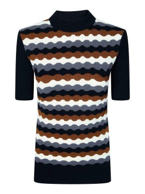 Marni: Strickpullover mit Rundhalsausschnitt - Rundhalspullover - Schwarz