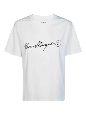 MM6 MAISON MARGIELA: T-shirts - T-Shirt - Weiß