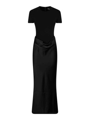 ROTATE Birger Christensen: maxi dresses - Capsleeve Draped Maxi