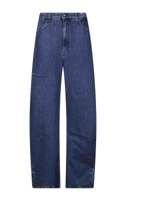 ROTATE Birger Christensen: jeans a zampa - Jeans con gamba a botte drappeggiata