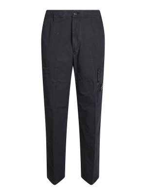 STONE ISLAND: カジュアルトラウザー - カジュアルパンツ - 黒