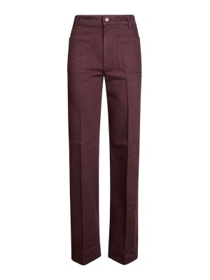 VICTORIA BECKHAM: Straight Leg Jeans - Straight Leg Jeans - Dunkelrot