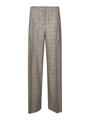 8PM: casual trousers - Low Waist Wide Checked Trousers Mary-A