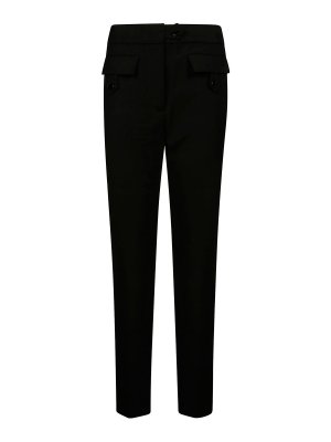 GANNI: pantaloni casual - Pantalone Dritto Twill Leggero