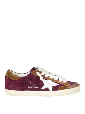 GOLDEN GOOSE: trainers - Super Star Suede And Heel Leather Star