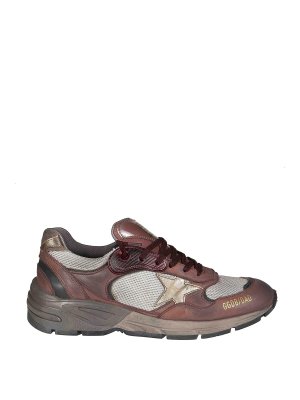 GOLDEN GOOSE: trainers - Running Dad Leather Upper Laminated Star