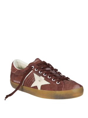 GOLDEN GOOSE: trainers - Super Star Waxed And Nappa Star
