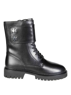 TORY BURCH: ブーツ - ブーツ - 黒