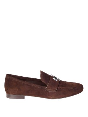 TORY BURCH: Mocassins & Chaussures bateau - Mocassins - Marron
