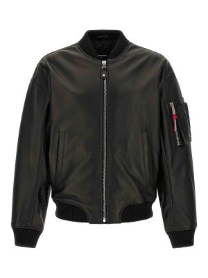 DSQUARED2: giacche bomber - Bomber in pelle