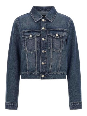 7 FOR ALL MANKIND: casual jackets - darted shrunken' jacket