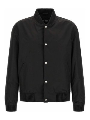 Hugo Boss: bombers - Monogram sleeve bomber jacket