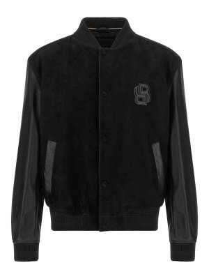 Hugo Boss: bombers - Leather bomber jacket