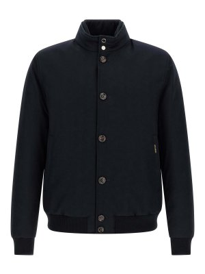 MOORER: bombers - janos' bomber jacket - 'acqua' line