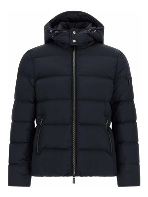 MOORER: bombers - brett' - 'acqua' line bomber jacket