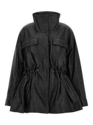 ROHE: leather jacket - sculptural' leather jacket