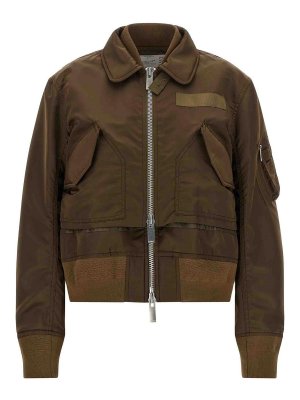 Sacai: Abrigos semilargos - Abrigo Midi - Marrón