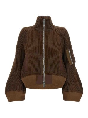 Sacai: Abrigos semilargos - Abrigo Midi - Marrón