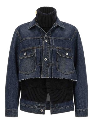 Sacai: casual jackets - Hybrid jacket