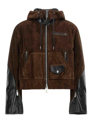 Sacai: leather jacket - Suede jacket