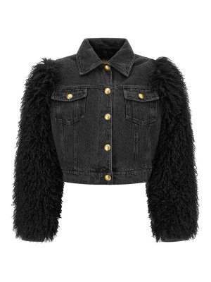 TWINSET: Chaquetas denim - Chaqueta Vaquera - Negro