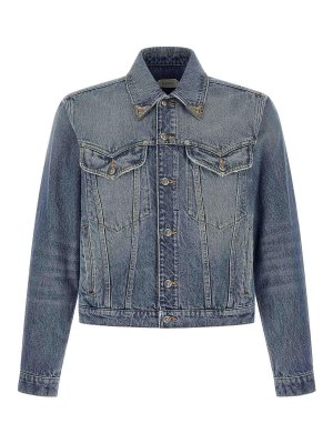 VERSACE: denim jacket - medusa' denim jacket