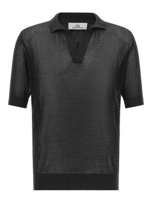 RIVVIA PROJECT: polo shirts - Openwork cotton polo shirt